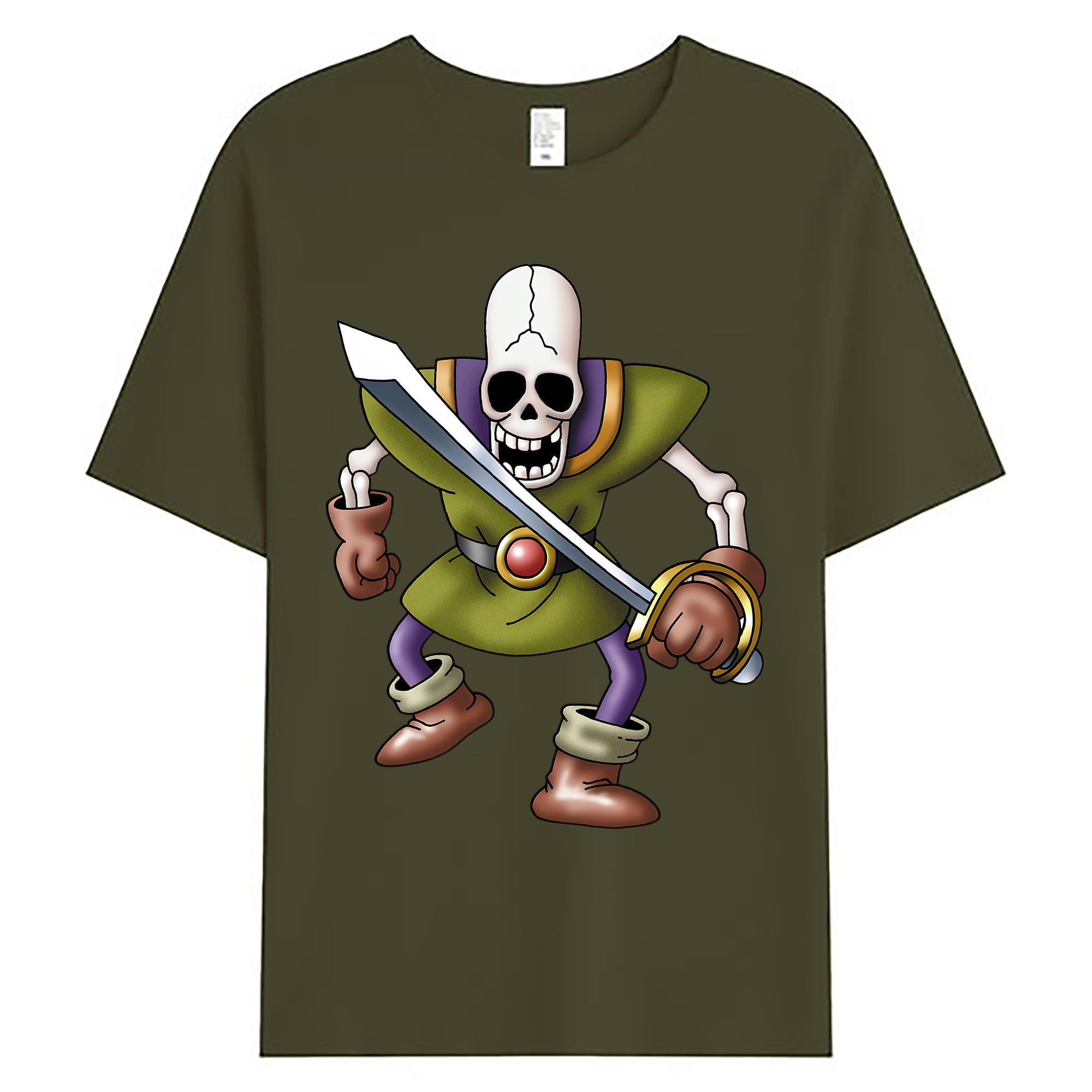 （画像用） ドラゴンクエスト Doragon Kuesuto Dragon Quest 綿100％ メンズ半袖Tシャツ｜肌触りやわらか＆通気性